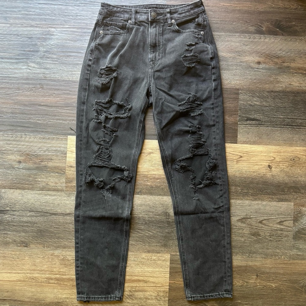 American Eagle Outfitters Black Ripped Jeans